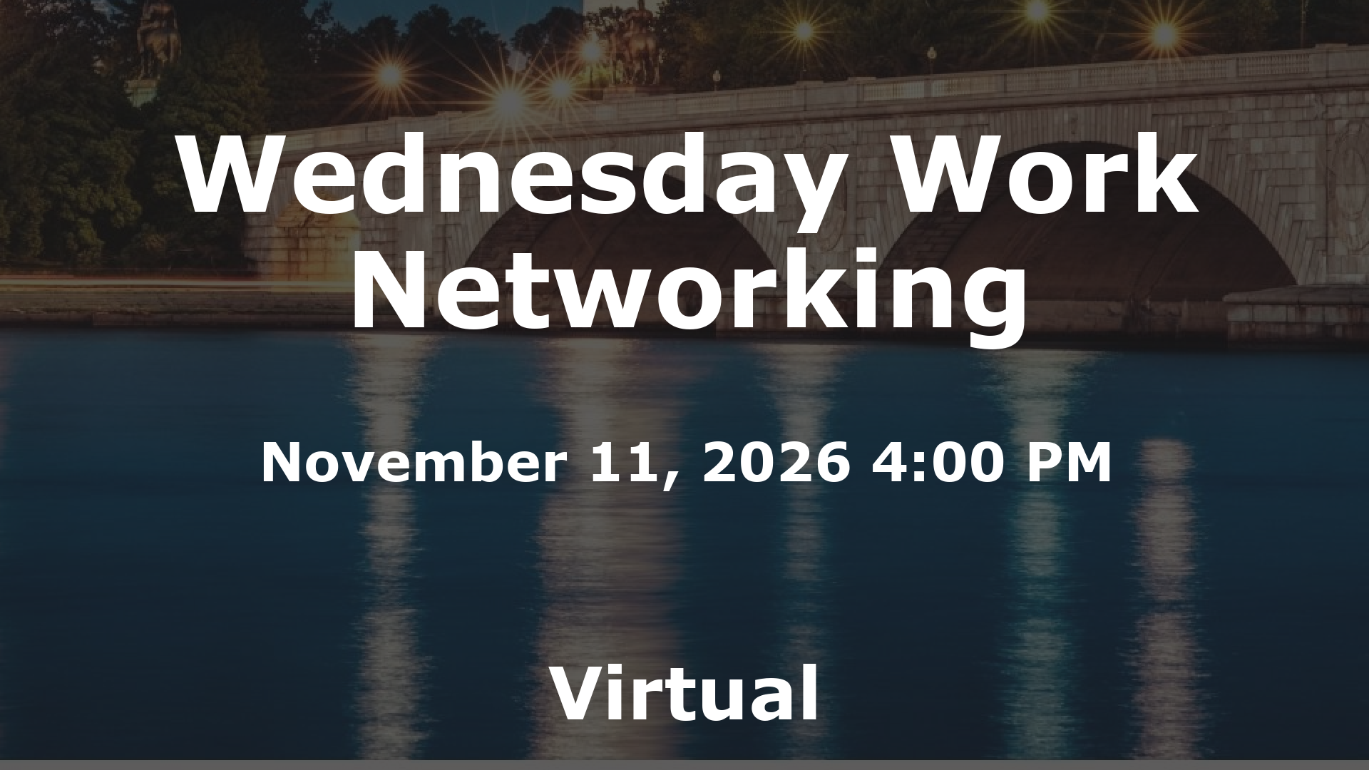 Wednesday Work Networking event image